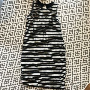 Black and white maternity dress